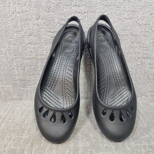 Crocs Kadee Womens Size US 9 Slingback Black Ballet Flats Shoes